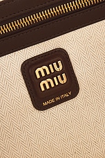 Miu Miu Camoscio Top Handle Bag in Cacao, view 5, click to view large image.