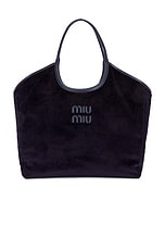 MIU MIU GWP48316T8F0008 関税送料込 Miu Miu Ivy Tote Bag in Navy | FWRD
