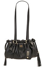 Miu Miu Nappa Shoulder Bag in Nero | FWRD