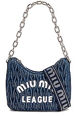 FWRD Renew Miu Miu Matelass Shoulder Bag in Nero