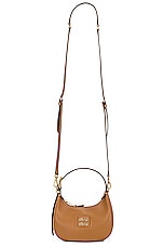 Miu Miu Shoulder Belted Strap Handbag in Caramel, view 1, click to view large image.