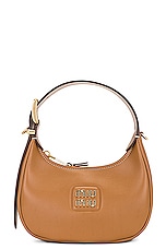 Miu Miu Shoulder Belted Strap Handbag in Caramel, view 3, click to view large image.