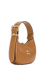 Miu Miu Shoulder Belted Strap Handbag in Caramel, view 5, click to view large image.