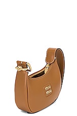 Miu Miu Shoulder Belted Strap Handbag in Caramel, view 6, click to view large image.
