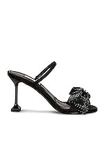 Miu Miu Bow Mule in Nero, view 1, click to view large image.