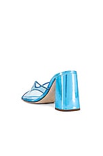 Miu Miu Heeled Mule in Cielo, view 3, click to view large image.