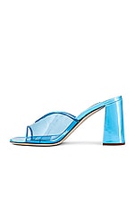 Miu Miu Heeled Mule in Cielo, view 5, click to view large image.