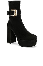 Miu Miu Platform Ankle Boot in Nero, view 2, click to view large image.