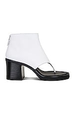 Miu Miu Open Toe Ankle Boot in Bianco, view 1, click to view large image.