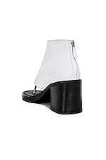 Miu Miu Open Toe Ankle Boot in Bianco, view 3, click to view large image.