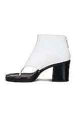 Miu Miu Open Toe Ankle Boot in Bianco, view 5, click to view large image.