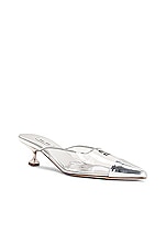 Miu Miu Plexi Mule in Argento, view 2, click to view large image.