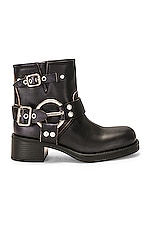 Miu Miu Strap Boot in Nero, view 1, click to view large image.
