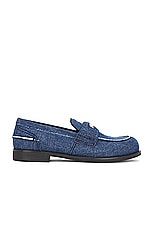 Miu Miu Penny Loafer in Denim, view 1, click to view large image.