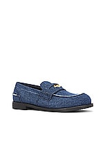 Miu Miu Penny Loafer in Denim, view 2, click to view large image.