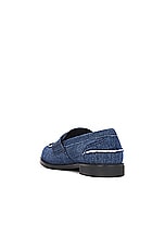 Miu Miu Penny Loafer in Denim, view 3, click to view large image.