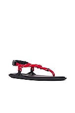 Miu Miu Thong Sandal in Rosso, view 2, click to view large image.