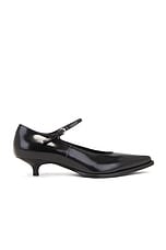 Miu Miu Leather Pump in Nero, view 1, click to view large image.