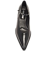 Miu Miu Leather Pump in Nero, view 4, click to view large image.