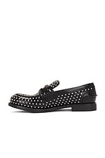 Miu Miu Penny Loafer in Nero, view 5, click to view large image.
