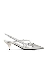 Miu Miu Slingback Pump in Argento, view 1, click to view large image.