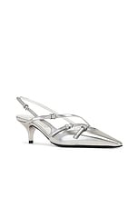 Miu Miu Slingback Pump in Argento, view 2, click to view large image.