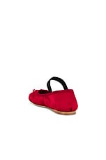 Miu Miu Ballerina Flat in Rosso, view 3, click to view large image.