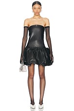 Marc Jacobs Leather Bubble Dress in Black, view 1, click to view large image.