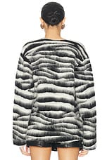 Marc Jacobs Brushed Zebra Sweater in Black & White, view 3, click to view large image.