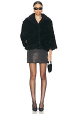 Marc Jacobs Faux Fur Lady Jacket in Black, view 5, click to view large image.