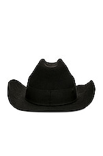 Moschino Jeans Cowboy Hat in Black, view 3, click to view large image.
