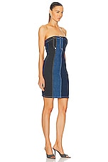 Moschino Jeans Stretch Denim Dress in Fantasy Print, view 2, click to view large image.