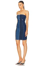 Moschino Jeans Stretch Denim Dress in Fantasy Print, view 3, click to view large image.