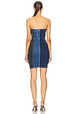 Moschino Jeans Stretch Denim Dress in Fantasy Print, view 4, click to view large image.