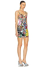 Moschino Jeans Spaghetti Strap Mini Dress in Fantasy Print, view 2, click to view large image.