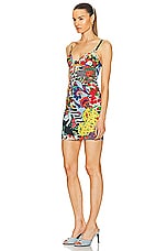 Moschino Jeans Spaghetti Strap Mini Dress in Fantasy Print, view 3, click to view large image.