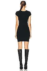 Moschino Jeans Cut Out T-shirt Mini Dress in Black, view 3, click to view large image.