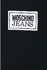 Moschino Jeans Cut Out T-shirt Mini Dress in Black, view 4, click to view large image.