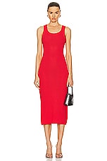 Moschino Jeans Midi Tank Dress in Pink, view 1, click to view large image.