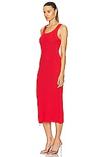 Moschino Jeans Midi Tank Dress in Pink, view 3, click to view large image.