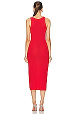 Moschino Jeans Midi Tank Dress in Pink, view 4, click to view large image.