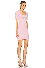 Moschino Jeans Mini T-shirt Dress in Fantasy Print Pink, view 2, click to view large image.