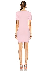Moschino Jeans Mini T-shirt Dress in Fantasy Print Pink, view 3, click to view large image.