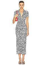 Moschino Jeans Maxi T-shirt Dress in Fantasy Print Black, view 1, click to view large image.