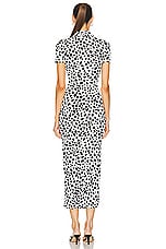 Moschino Jeans Maxi T-shirt Dress in Fantasy Print Black, view 3, click to view large image.