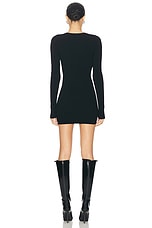 Moschino Jeans Long Sleeve Mini Dress in Black, view 3, click to view large image.