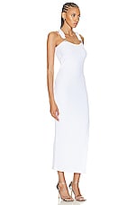 Moschino Jeans Sleeveless Long Dress in Fantasy Print White, view 2, click to view large image.