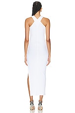 Moschino Jeans Sleeveless Long Dress in Fantasy Print White, view 3, click to view large image.