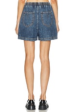 Moschino Jeans Denim Short in Multi Blue, view 4, click to view large image.