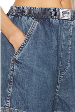 Moschino Jeans Denim Short in Multi Blue, view 6, click to view large image.